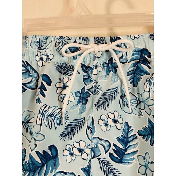 Men's Nautica swim Shorts trunks Tropical leaf print Shades Blue Size XL - Picture 2 of 8